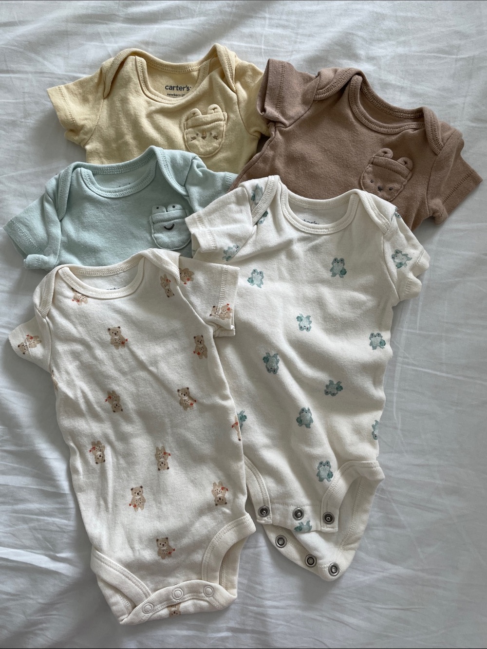 Carter's Newborn Short Sleeve One-Piece Bodysuit 5-Pack